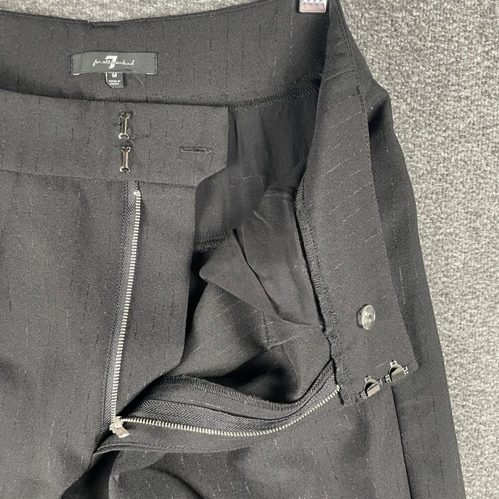 7 For All Mankind 7FAM Pants Womens Size M Wide Leg Striped Work Office Capsule - Picture 9 of 13